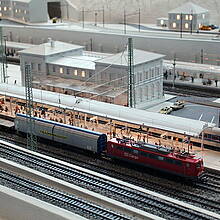 Die Modellbahnanlage im Deutschen Museum München ist im Maßstab 1:87 Nenngröße H0 ausgeführt
